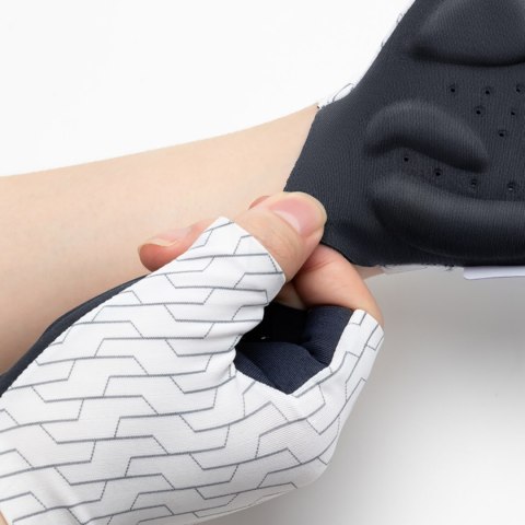 Rękawiczki kolarskie rowerowe MTB rozmiar M - biało-czarne Rękawiczki kolarskie rowerowe MTB rozmiar M - biało-czarne