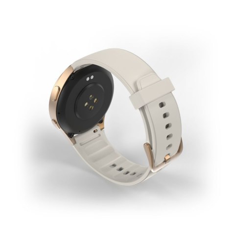 Smartwatch Hama 8900 GPS AMOLED 1.32'' z beżowym paskiem silikonowym - złoty Smartwatch Hama 8900 GPS AMOLED 1.32'' z beżowym paskiem silikonowym - złoty