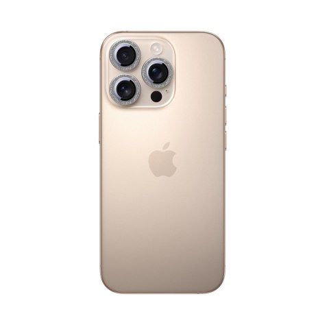 Szkło ochronne na obiektywy iPhone 16 Pro/16 Pro Max - srebrne Szkło ochronne na obiektywy iPhone 16 Pro/16 Pro Max - srebrne
