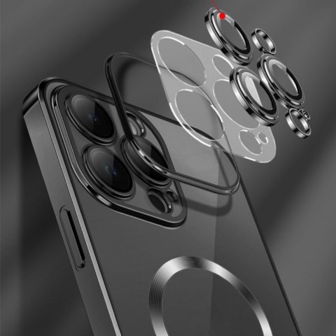 Etui case na Samsung Galaxy S24 FE Electroplated Magsafe - czarne Etui case na Samsung Galaxy S24 FE Electroplated Magsafe - czarne