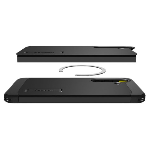 Etui na Samsung Galaxy S25 z podstawką Tough Armor MagSafe - czarne Etui na Samsung Galaxy S25 z podstawką Tough Armor MagSafe - czarne