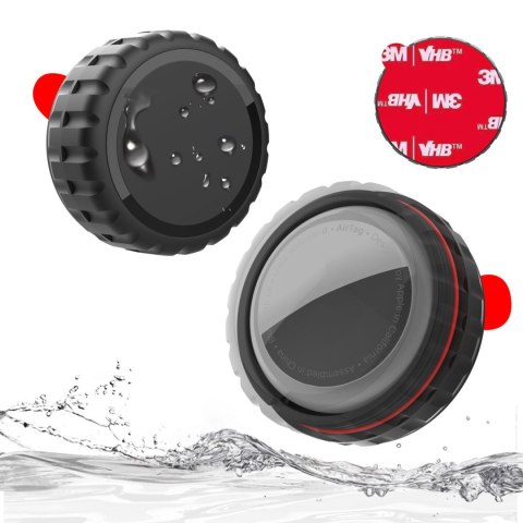 Etui na lokalizator Apple AirTag zakręcane wodoodporne samoprzylepne - 4 szt. Etui na lokalizator Apple AirTag zakręcane wodoodporne samoprzylepne - 4 szt.