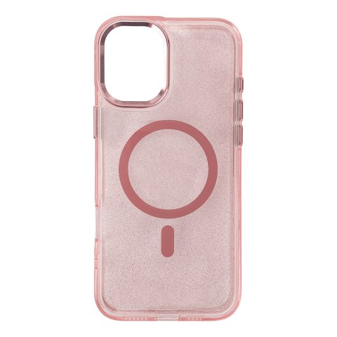 Etui ochronne na Samsung Galaxy S24 FE Glitter Case Mag Safe - różowe z brokatem Etui ochronne na Samsung Galaxy S24 FE Glitter Case Mag Safe - różowe z brokatem