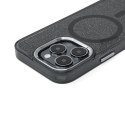 Etui ochronne na Samsung Galaxy S24 FE Glitter Case MagSafe - czarne z brokatem