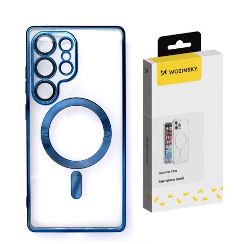 Etui ochronne na Samsung Galaxy S25 Electroplated Case z Magsafe - niebieskie Etui ochronne na Samsung Galaxy S25 Electroplated Case z Magsafe - niebieskie