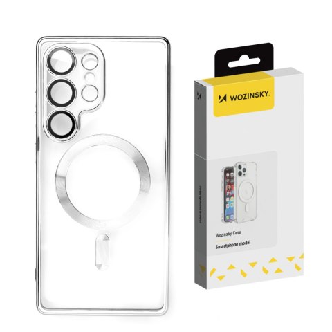 Etui ochronne na Samsung Galaxy S25 Electroplated Case z Magsafe - srebrne Etui ochronne na Samsung Galaxy S25 Electroplated Case z Magsafe - srebrne