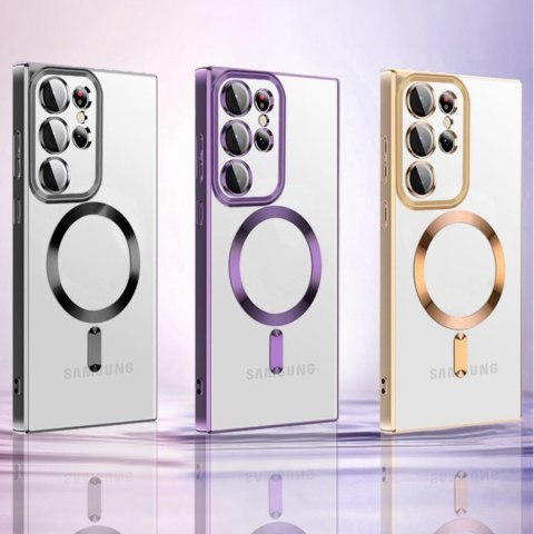 Etui pokrowiec na Samsung Galaxy S24 FE Electroplated Magsafe - różowe Etui pokrowiec na Samsung Galaxy S24 FE Electroplated Magsafe - różowe