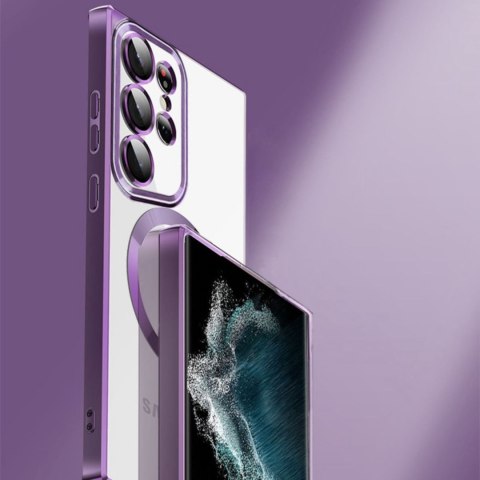 Etui pokrowiec na Samsung Galaxy S24 FE Electroplated Magsafe - różowe Etui pokrowiec na Samsung Galaxy S24 FE Electroplated Magsafe - różowe