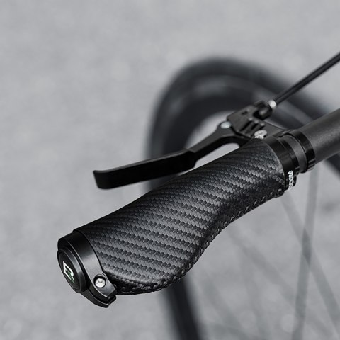 Gripy chwyty rowerowe skręcane ergonomiczne antypoślizgowe - czarne Gripy chwyty rowerowe skręcane ergonomiczne antypoślizgowe - czarne