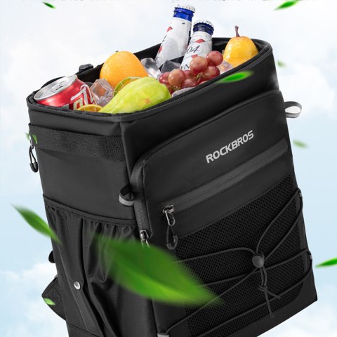 Plecak rowerowy turystyczny wodoodporny z komorą chłodzącą 14l - czarny Plecak rowerowy turystyczny wodoodporny z komorą chłodzącą 14l - czarny