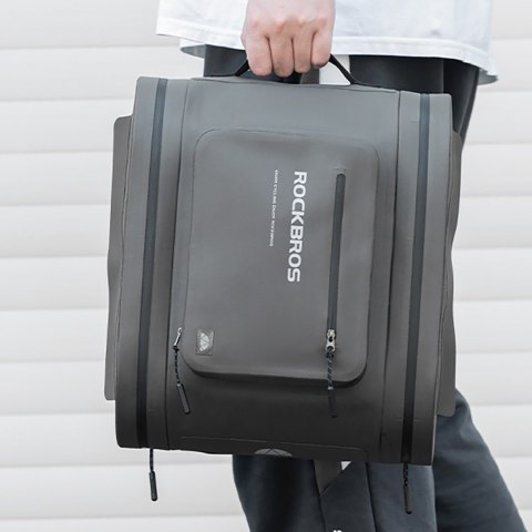 Sakwa rowerowa wodoodporna kufer na bagażnik 14l - szary Sakwa rowerowa wodoodporna kufer na bagażnik 14l - szary