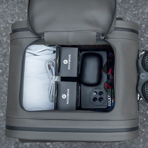 Sakwa rowerowa wodoodporna kufer na bagażnik 14l - szary Sakwa rowerowa wodoodporna kufer na bagażnik 14l - szary