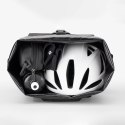 Sakwa rowerowa z funkcją plecaka wodoodporna z zaczepem na kask 18l - czarna