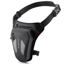 Torba motocyklowa saszetka na nogę udo pas ramię - czarna