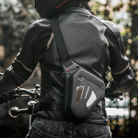 Torba motocyklowa saszetka na nogę udo pas ramię - czarna Torba motocyklowa saszetka na nogę udo pas ramię - czarna