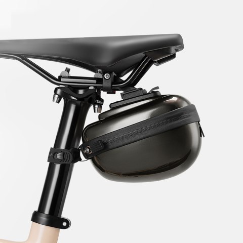 Torba rowerowa sztywna kufer podsiodłowy hard shell 0.4l - czarna Torba rowerowa sztywna kufer podsiodłowy hard shell 0.4l - czarna