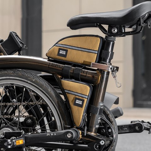 Torba sakwa trójkątna na ramę rowerową 0.3l - brązowa Torba sakwa trójkątna na ramę rowerową 0.3l - brązowa