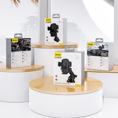 Uchwyt samochodowy na smartfona F2N+ z przyssawką grawitacyjny 360 stopni - czarny Uchwyt samochodowy na smartfona F2N+ z przyssawką grawitacyjny 360 stopni - czarny