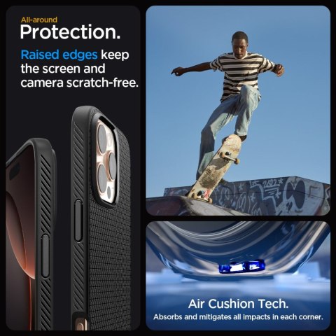 Etui case na iPhone 16 Pro Liquid Air - czarne Etui case na iPhone 16 Pro Liquid Air - czarne