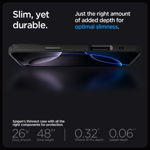 Etui case na iPhone 16 Pro Liquid Air - czarne Etui case na iPhone 16 Pro Liquid Air - czarne