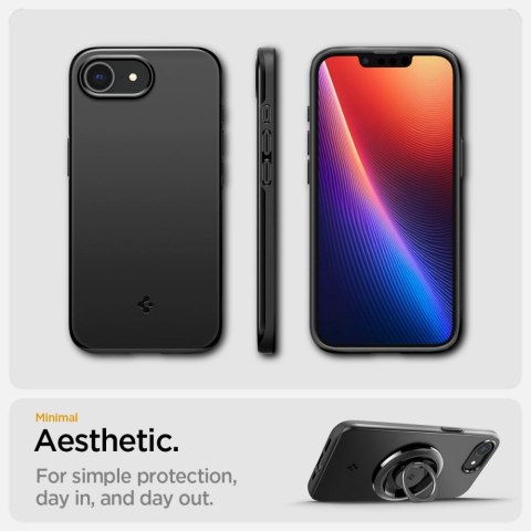 Etui case na iPhone 16e Thin Fit Mag - czarne Etui case na iPhone 16e Thin Fit Mag - czarne