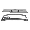 Etui na Samsung Galaxy S25 Edge Ultra Hybrid Mag z MagSafe - czarne półprzezroczyste Etui na Samsung Galaxy S25 Edge Ultra Hybrid Mag z MagSafe - czarne półprzezroczyste