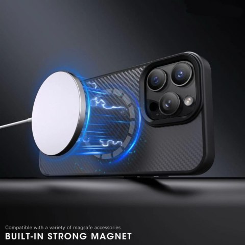 Etui ochronne na Samsung Galaxy S25+ Carbon Fibre Case z MagSafe - brązowe Etui ochronne na Samsung Galaxy S25+ Carbon Fibre Case z MagSafe - brązowe