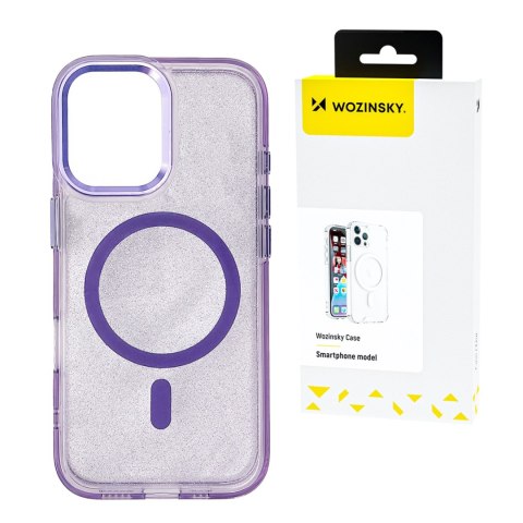Etui ochronne na Samsung Galaxy S25 Ultra z Mag Safe - fioletowe z brokatem Etui ochronne na Samsung Galaxy S25 Ultra z Mag Safe - fioletowe z brokatem