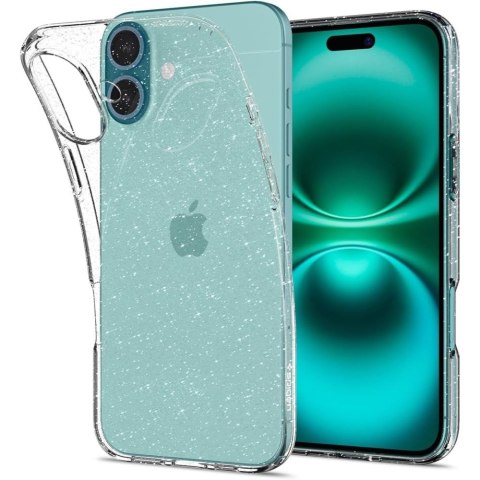 Etui ochronne na iPhone 16 Plus Liquid Crystal - przezroczysto-brokatowe Etui ochronne na iPhone 16 Plus Liquid Crystal - przezroczysto-brokatowe