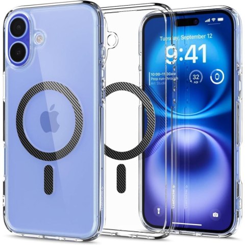 Etui ochronne na iPhone 16 Ultra Hybrid MagSafe Carbon Fiber - przezroczysto szare Etui ochronne na iPhone 16 Ultra Hybrid MagSafe Carbon Fiber - przezroczysto szare
