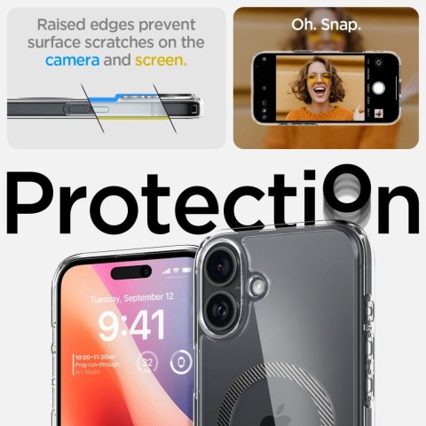 Etui ochronne na iPhone 16 Ultra Hybrid MagSafe Carbon Fiber - przezroczysto szare Etui ochronne na iPhone 16 Ultra Hybrid MagSafe Carbon Fiber - przezroczysto szare