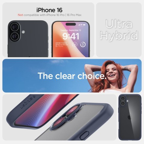 Etui ochronne na iPhone 16 Ultra Hybrid - przezroczysto niebieskie Etui ochronne na iPhone 16 Ultra Hybrid - przezroczysto niebieskie