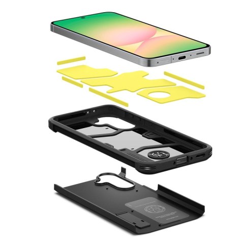 Etui plecki na Samsung Galaxy A56 5G z podstawką Tough Armor - czarne Etui plecki na Samsung Galaxy A56 5G z podstawką Tough Armor - czarne