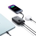 Powerbank 10000mAh z wbudowanym kablem 22.5 iPhone Lightning USB-C 0.25 cm - czarny