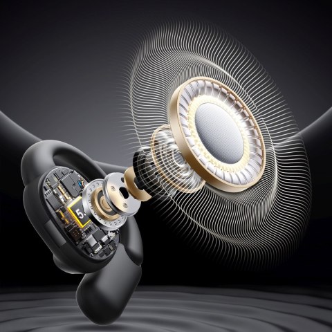 Słuchawki bezprzewodowe open ear TWS - czarne Słuchawki bezprzewodowe open ear TWS - czarne