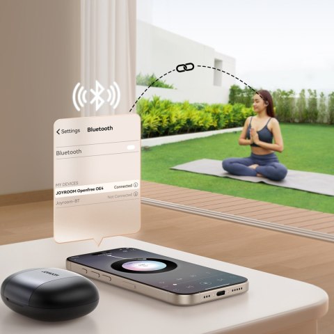 Słuchawki bezprzewodowe open ear TWS - czarne Słuchawki bezprzewodowe open ear TWS - czarne