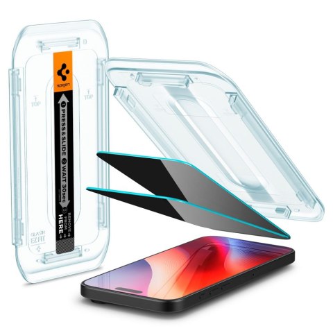 Szkło hartowane na iPhone 16 Pro Glas.tR EZ Fit Privacy - 2 szt. Szkło hartowane na iPhone 16 Pro Glas.tR EZ Fit Privacy - 2 szt.