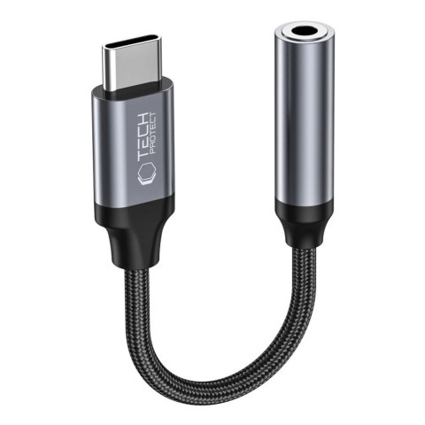 Adapter przejsciówka USB-C - mini jack 3.5mm - czarny Adapter przejsciówka USB-C - mini jack 3.5mm - czarny