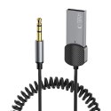 Adapter przejściówka audio AUX mini jack 3.5mm (męski) - Bluetooth - szary Adapter przejściówka audio AUX mini jack 3.5mm (męski) - Bluetooth - szary