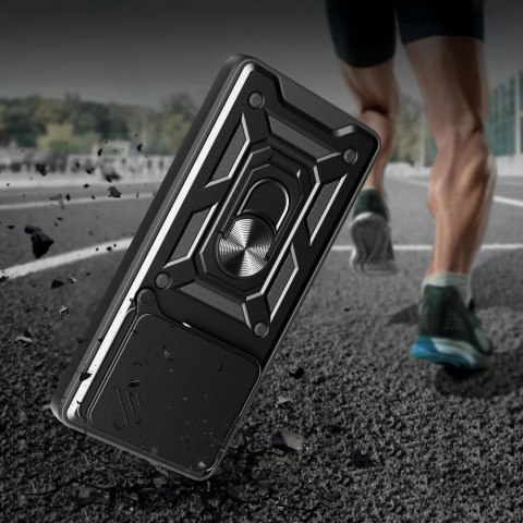 Etui case na Motorola Edge 60 Fusion z podstawką osłoną obiektywu CamShield Pro - czarne Etui case na Motorola Edge 60 Fusion z podstawką osłoną obiektywu CamShield Pro - czarne