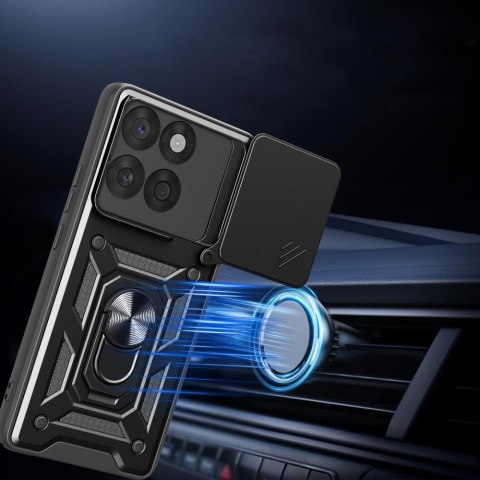 Etui case na Motorola Edge 60 Fusion z podstawką osłoną obiektywu CamShield Pro - czarne Etui case na Motorola Edge 60 Fusion z podstawką osłoną obiektywu CamShield Pro - czarne