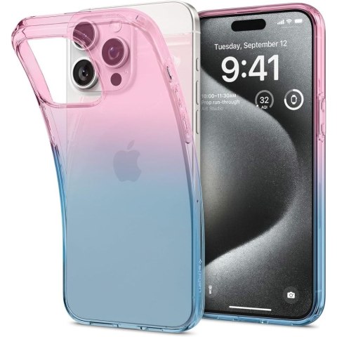 Etui case na iPhone 15 Pro Liquid Crystal - różowo niebieskie Etui case na iPhone 15 Pro Liquid Crystal - różowo niebieskie