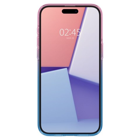 Etui case na iPhone 15 Pro Liquid Crystal - różowo niebieskie Etui case na iPhone 15 Pro Liquid Crystal - różowo niebieskie