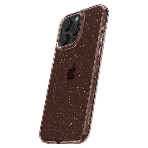 Etui case na iPhone 15 Pro Max Liquid Crystal Glitter - różowo przezroczyste Etui case na iPhone 15 Pro Max Liquid Crystal Glitter - różowo przezroczyste