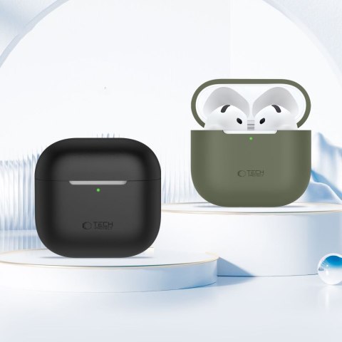 Etui ochronne silikonowe na słuchawki Apple AirPods 4 - oliwkowe Etui ochronne silikonowe na słuchawki Apple AirPods 4 - oliwkowe