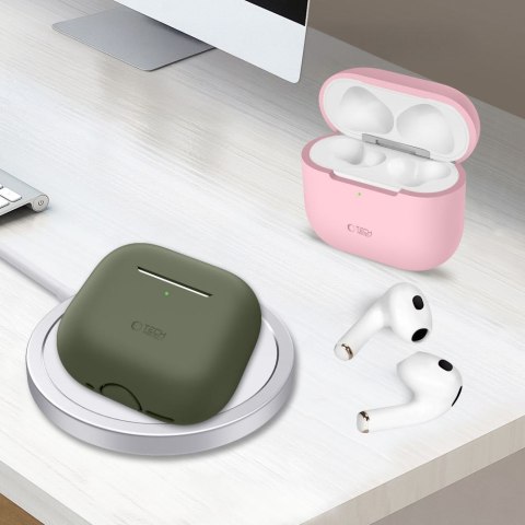 Etui ochronne silikonowe na słuchawki Apple AirPods 4 - oliwkowe Etui ochronne silikonowe na słuchawki Apple AirPods 4 - oliwkowe