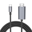 Kabel przewód USB-C - HDMI 4K 60Hz 2m - czarny Kabel przewód USB-C - HDMI 4K 60Hz 2m - czarny