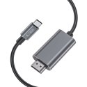 Kabel przewód USB-C - HDMI 4K 60Hz 2m - czarny Kabel przewód USB-C - HDMI 4K 60Hz 2m - czarny