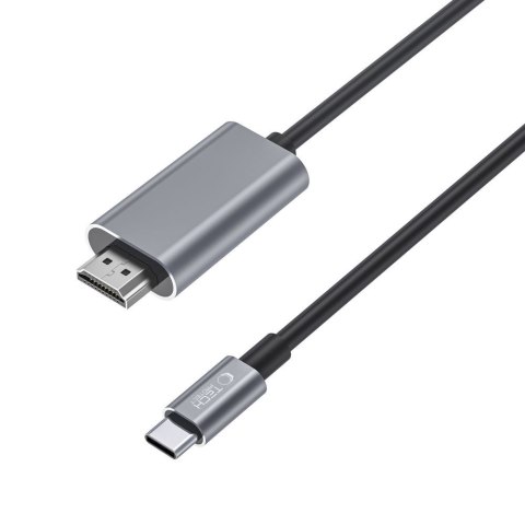 Kabel przewód USB-C - HDMI 4K 60Hz 2m - czarny Kabel przewód USB-C - HDMI 4K 60Hz 2m - czarny