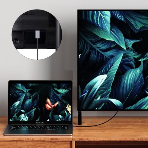 Kabel przewód USB-C - HDMI 4K 60Hz 2m - czarny Kabel przewód USB-C - HDMI 4K 60Hz 2m - czarny